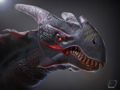Volcano Dragon PBR  3D model