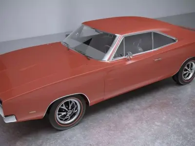 Dodge  Charger 1969 RT and General Lee 3D model