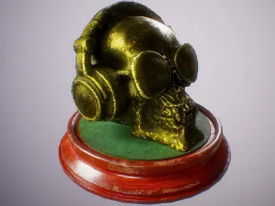 PBR Skull Sculpture Mega Collection Low-poly 3D model