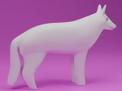 Cartoon German Shepherd Dog 3D model