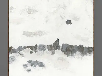 Plaster two square photo frames 64 Low-poly 3D model