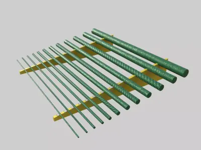 Rebar Set Low-poly 3D model