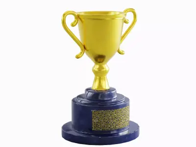 Trophy Gold Award 02 Low-poly 3D model