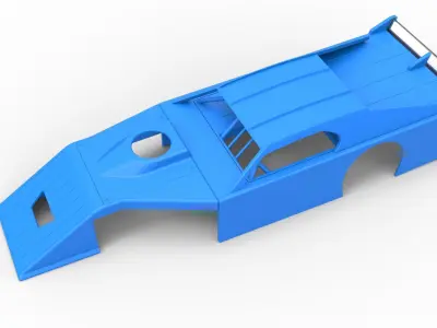 Shell of Asphalt Modified stock car V2 Scale 1 to 25 3D print model