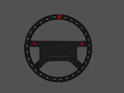 02 Volante 4 Bolas Low-poly 3D model