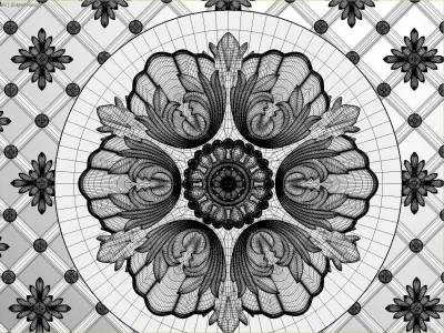 ornamental classic decoration 3d model frame vol 26 3D model