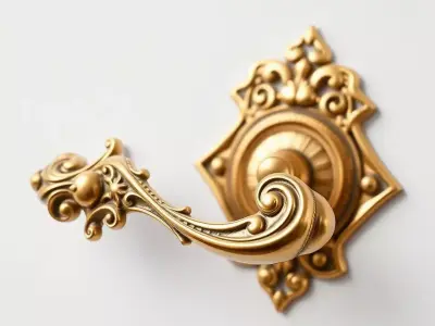 Ornate Gold Handle model pack Low-poly 3D model
