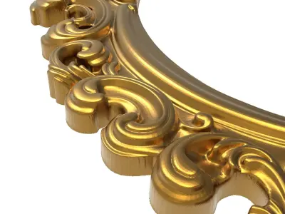 carved frame 3D model 22