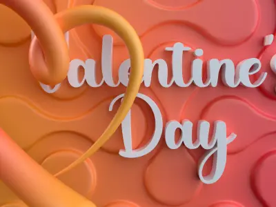 Valentines day 3D model Low-poly 3D model