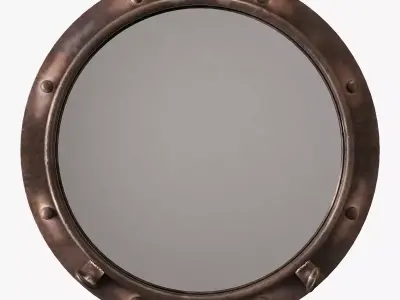 Cyan design porto rustic bronze mirror 3D model