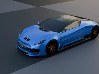 Coupe car concept 3D print model