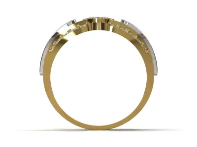 Ready for casting file for the Imperial Two Color ring fr0066 3D print model