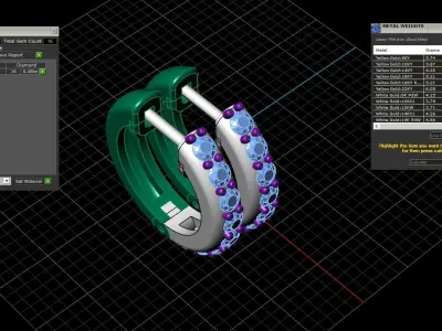 hoop earring model 579 3D print model