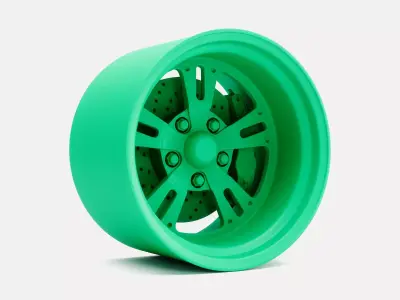 15x10 American Racing VN480 Wheel and Brake 3D print model