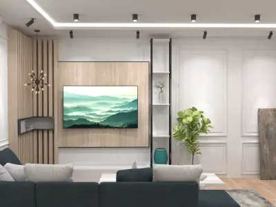 MODERN HOUSE AND RESTROOM CORONA RENDER  3D model