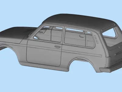 Custom bodies rc car files LADA Niva Russian SUVs 3D print model