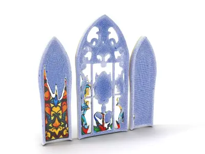 Colorful Stained Glass Window model pack Low-poly 3D model