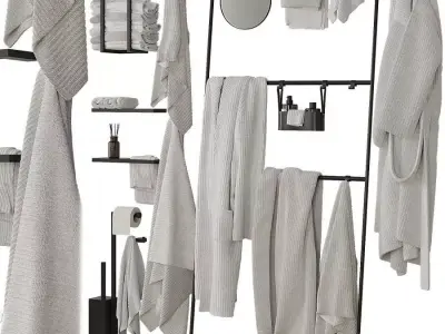 Decorative bathroom set 201 3D model