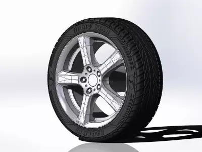 Wheel ENZO B 17inch for scale model 3D print model
