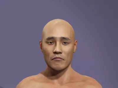 Japanese adult film actor Tony Ooki  3D model