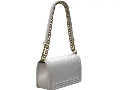 Boy Handbag White Leather  Low-poly 3D model