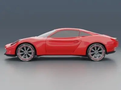 Eterox generic sports car concept 3D model