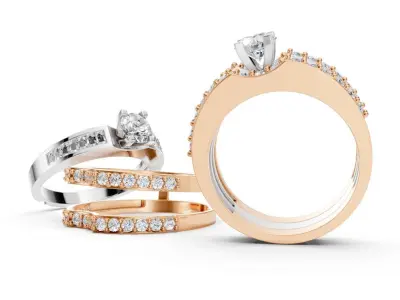 Citrine Luxury Gem Set Ring   CJR 005 3D print model