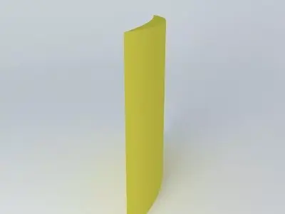 Gold curve panel Free 3D model