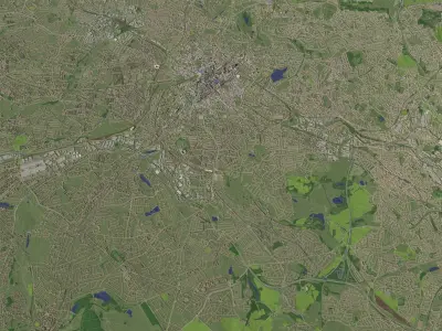 Birmingham England - city and urban 3D model