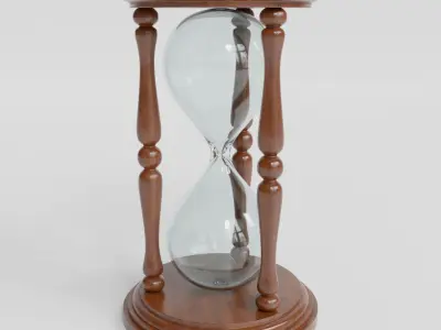 Hourglass with sand in it 3D model