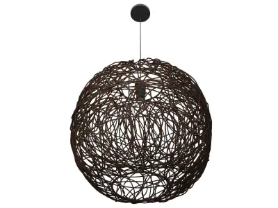 Rattan Lamp Wicker 3D model