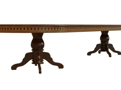 Wooden table with veneers 4000 3D model