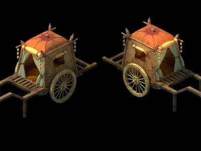 Game Desert Gobi - Carriage 3D model