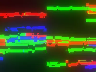 Glitching Animation - made in Blender Low-poly 3D model