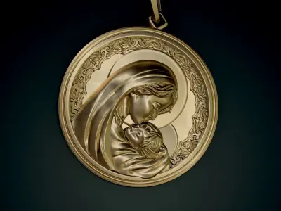 Madona pendant 3D print model