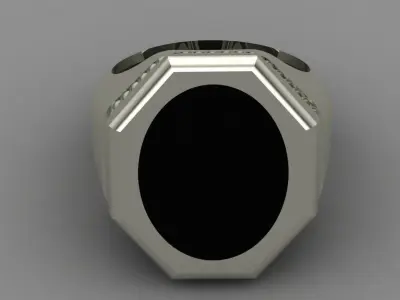 Rose Gold Men Diamond Ring 3D print model 3D print model buy