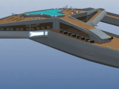 Estrella Luxury Yacht - High Poly 3D model