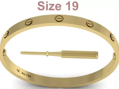 Love Bracelet - Size 19 3D print model