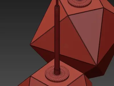 Sculptural Glass 3 Light 3D model