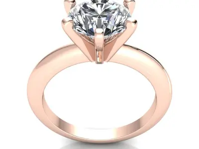 Vintage Solitaire Ring 3d Model Print  3D print model