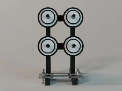 Adjustable Dumbbells Rack Weight Holder 3D model