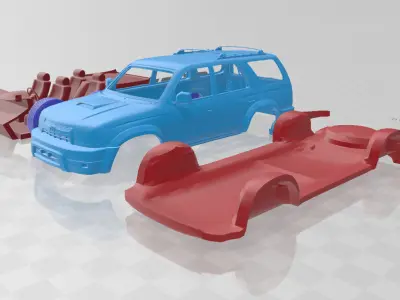 Toyota 4Runner 1999 - Separate Parts STL Model 3D print model