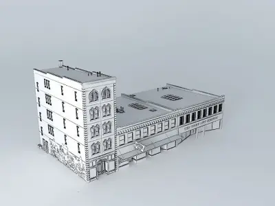 Building Row Free 3D model