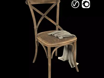 French Bistro Chair 3D model