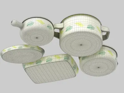 Terracotta Pots 3D model