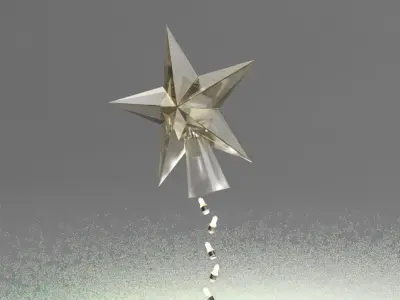 LIT UP EASY STAR ORNAMENT FOR YOUR PINE TREE 3D print model