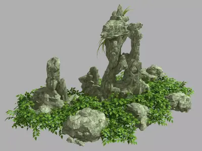 Stone Garden - Rockery 51 3D model