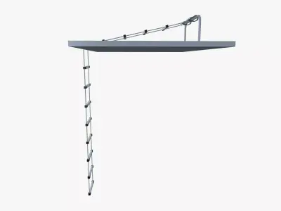 Rope Ladder Low-poly 3D model