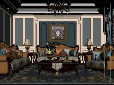 Luxury Living style 3D model