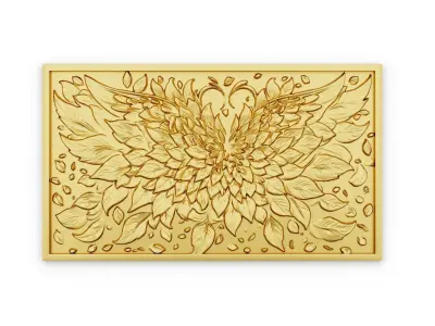 modern panel wall decor set relief stl mural CNC 304 3D model
